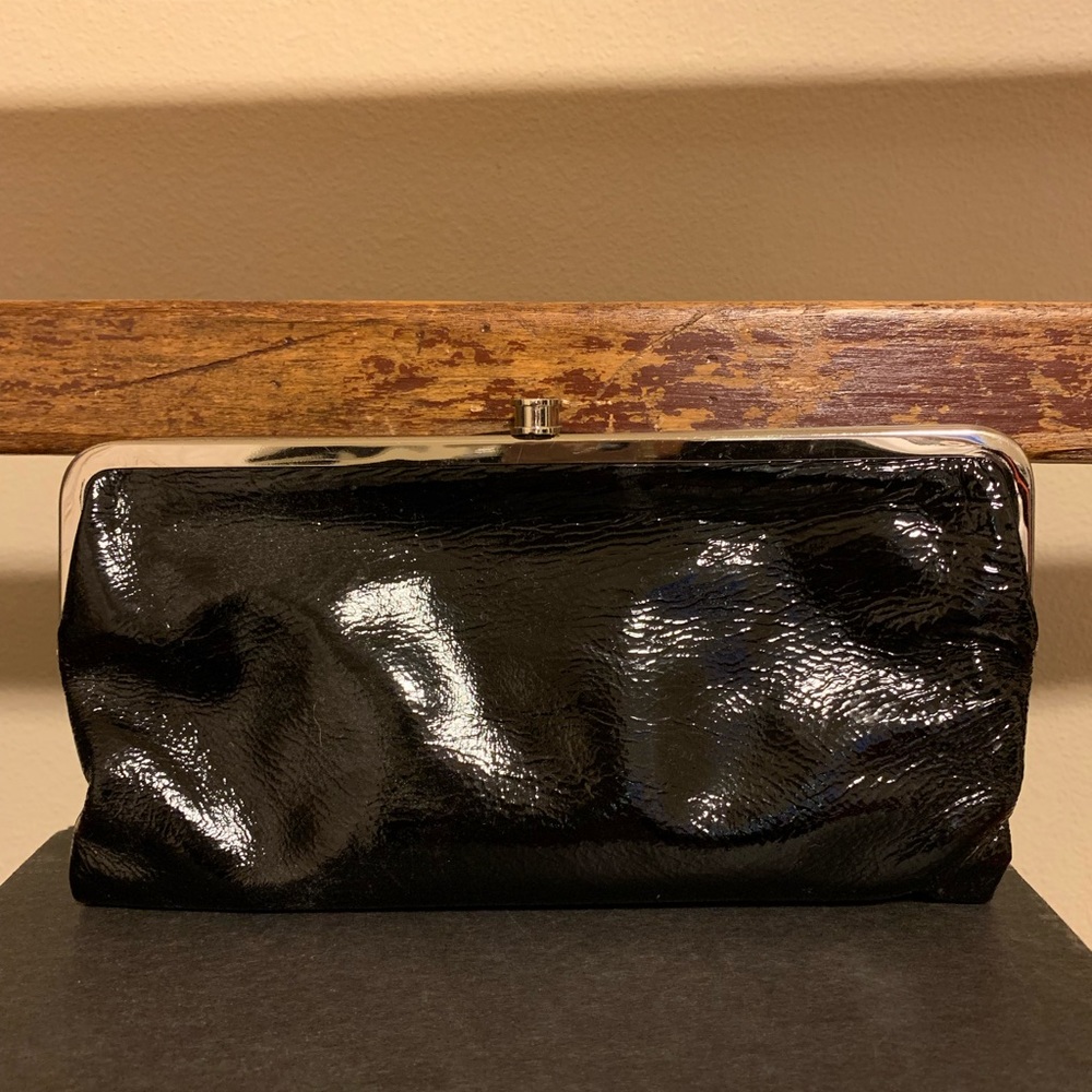 HOBO Black Patent Leather Clutch